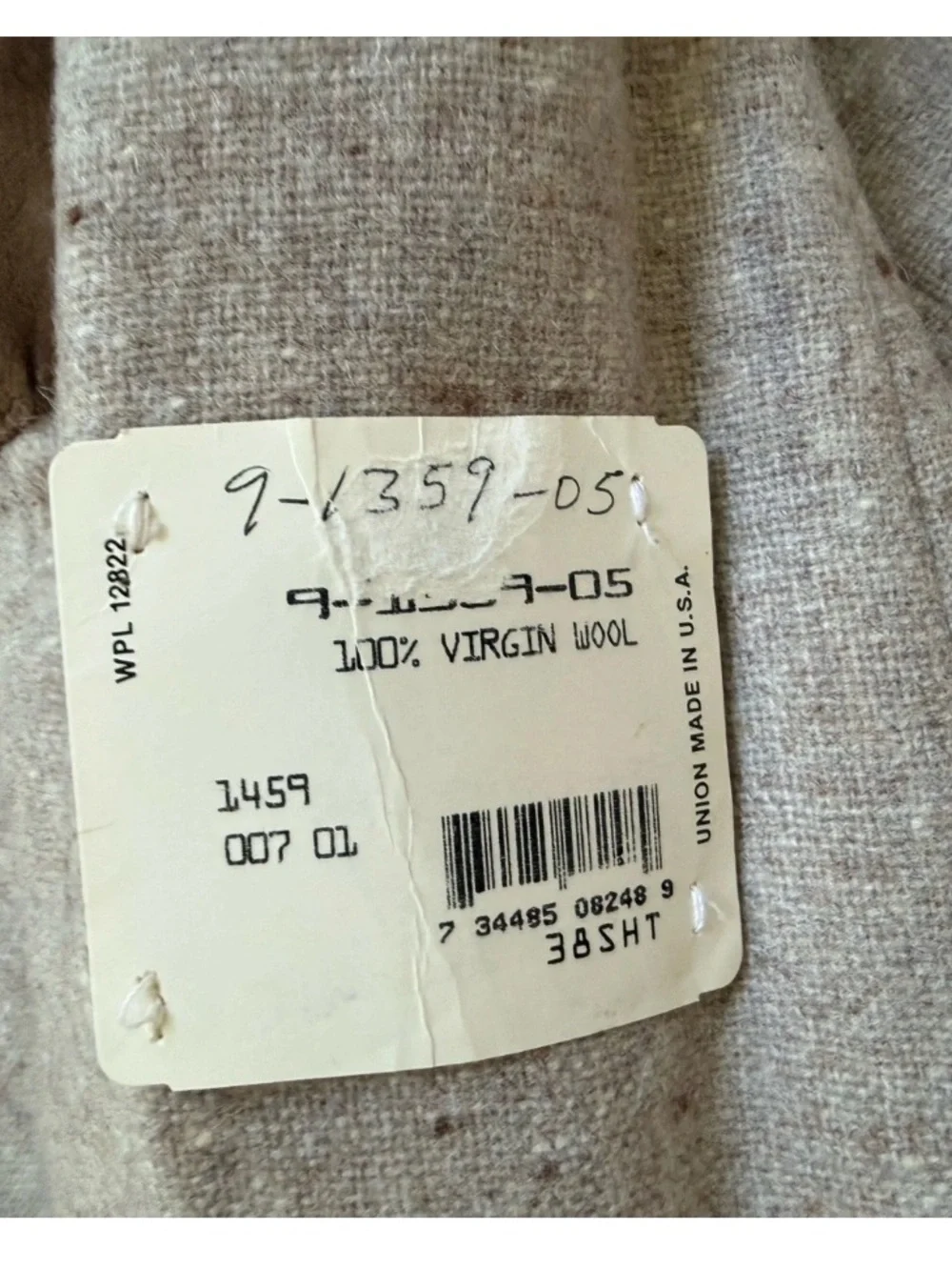 Hunt Valley Vintage Sport Coat Wool Tweed Blazer with Brown Elbow Patche Sz 38S